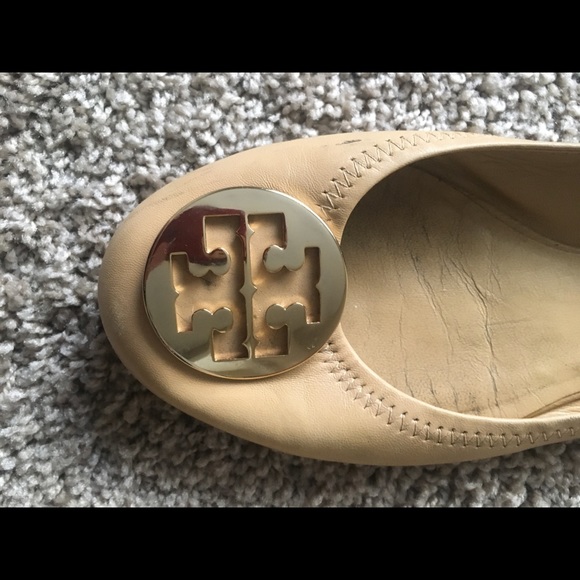 Tory Burch Reva Flats Beige Size 11 - Picture 4 of 4